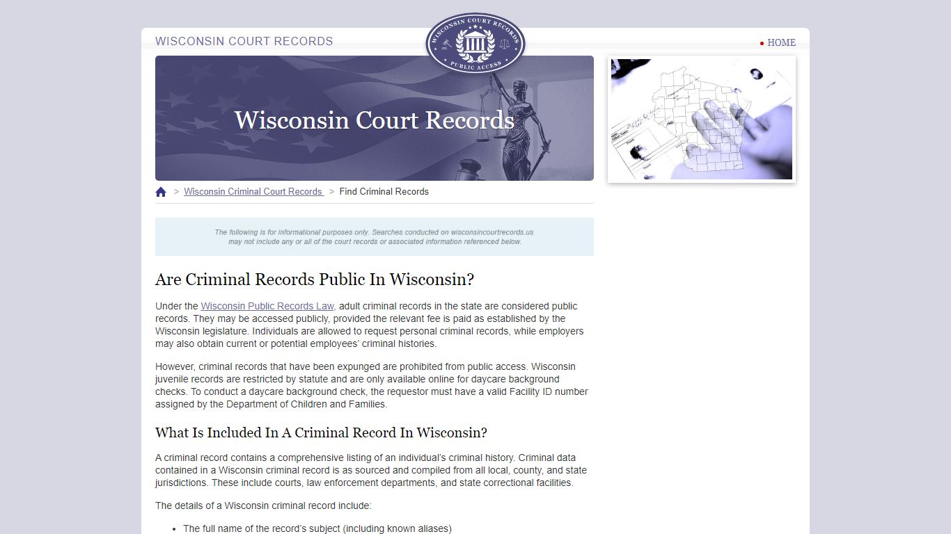 Are Criminal Records Public In Wisconsin? - Wisconsin Court Records